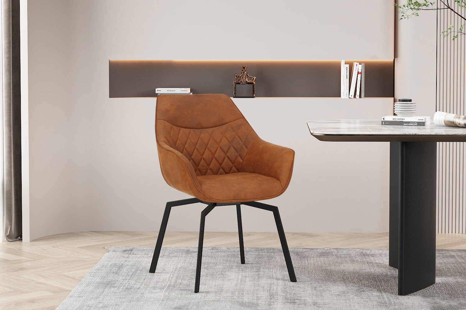 Stoel Lizette Cognac