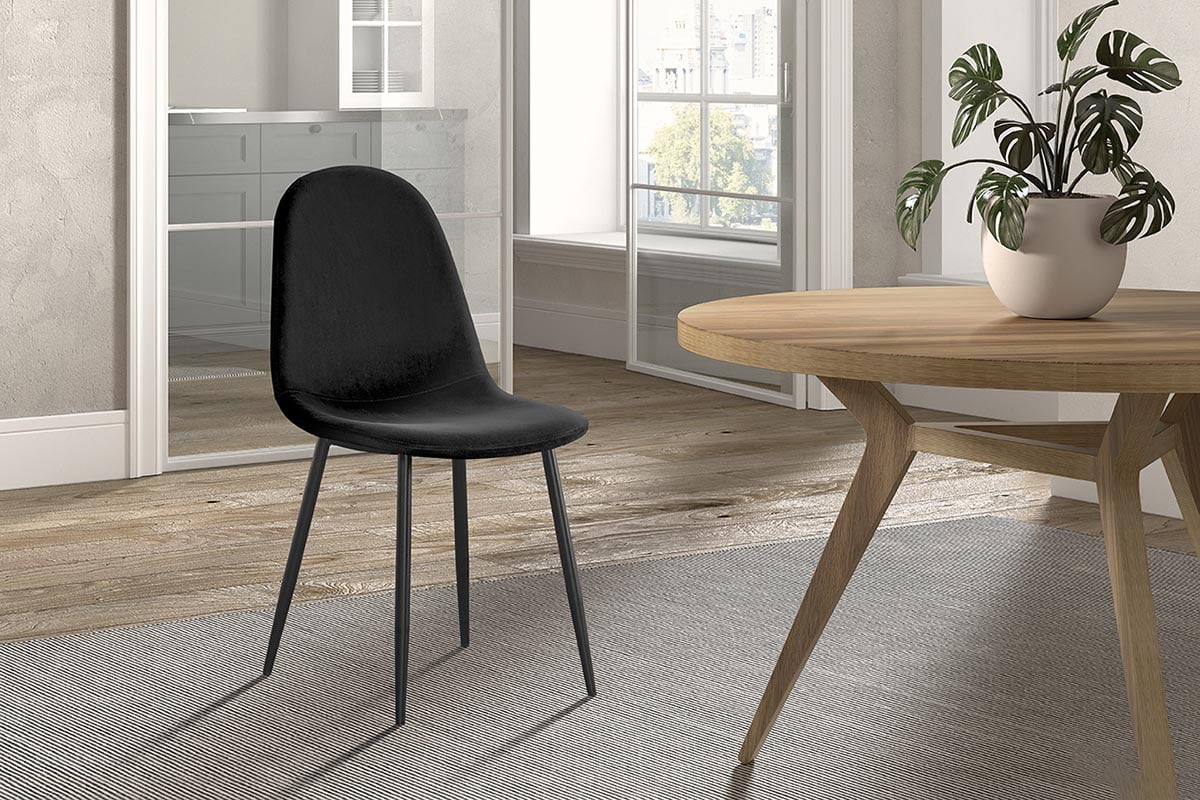 Stoel Lola Zwart - Set van 4