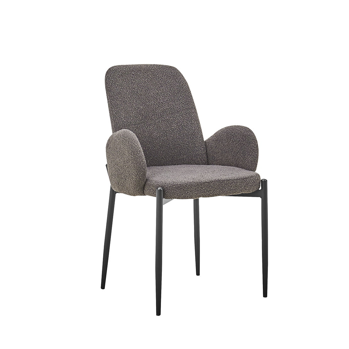 Stoel Maria Bouclé Grijs - Set van 2