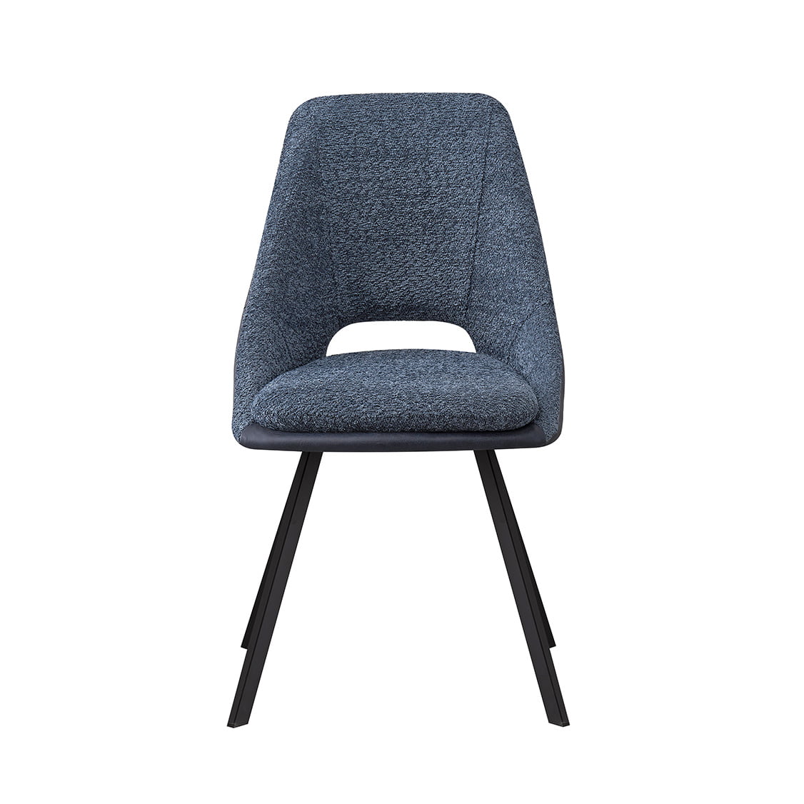 Stoel Nadine Bouclé Blauw - Set van 2
