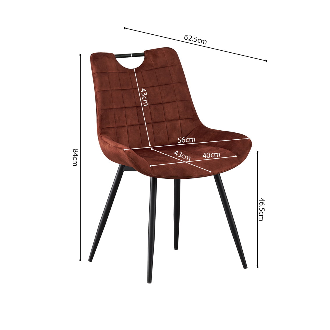 Stoel Nick Roest - Set van 2