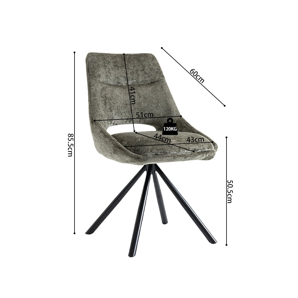 Stoel Noortje Groen - Set van 2