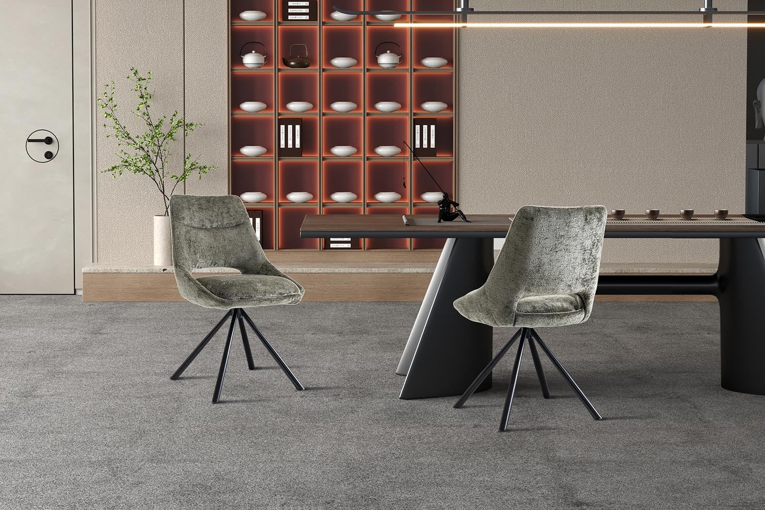 Stoel Noortje Groen - Set van 2