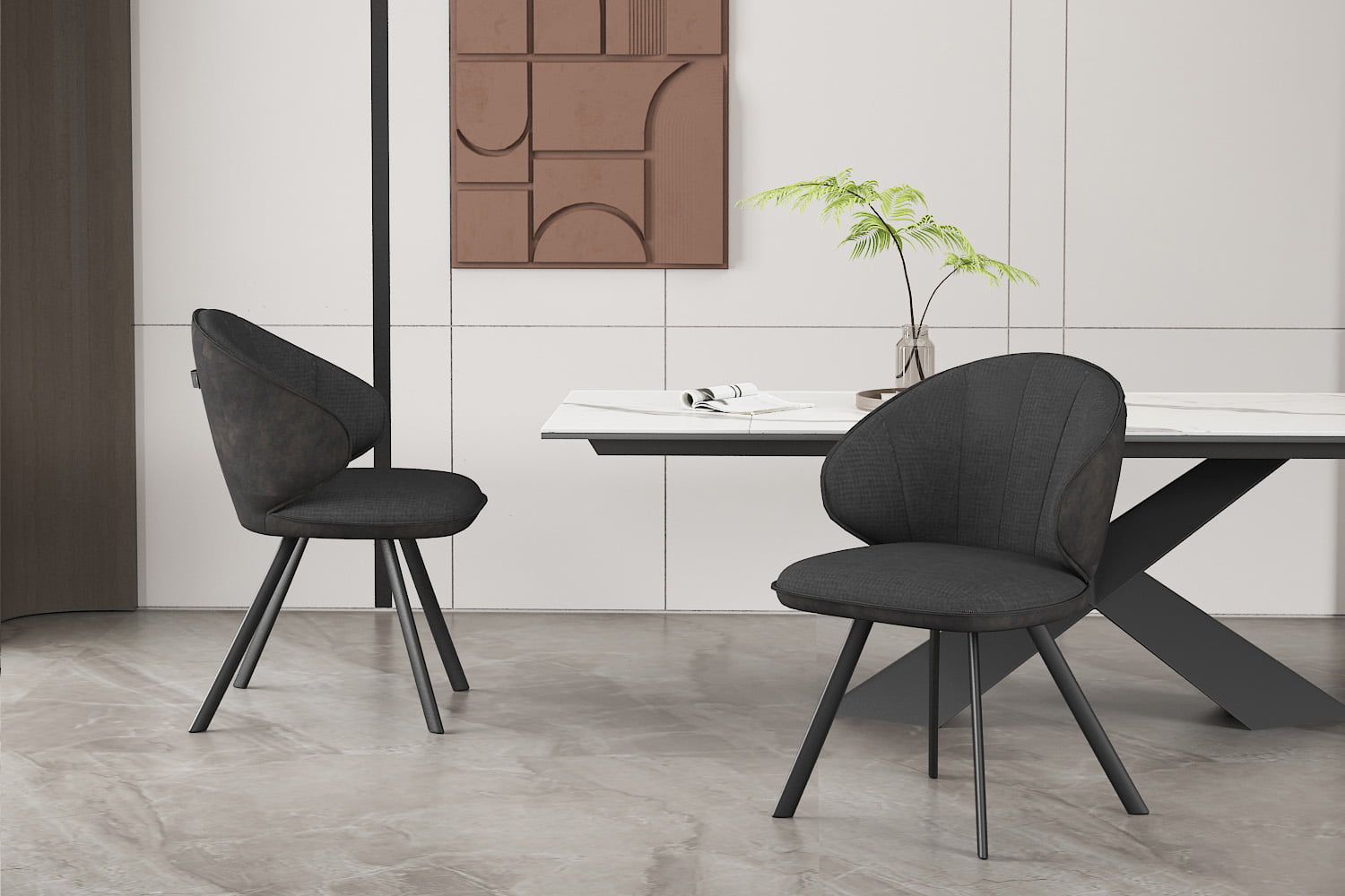 Stoel Pieter Grijs - Set van 2