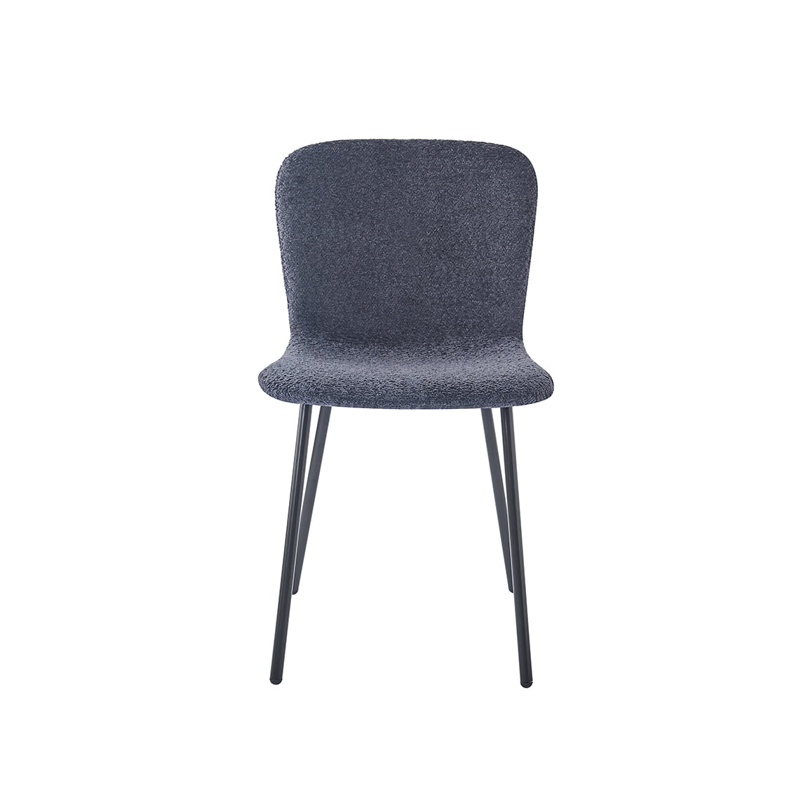Stoel Stella Bouclé Donkergrijs - Set van 2
