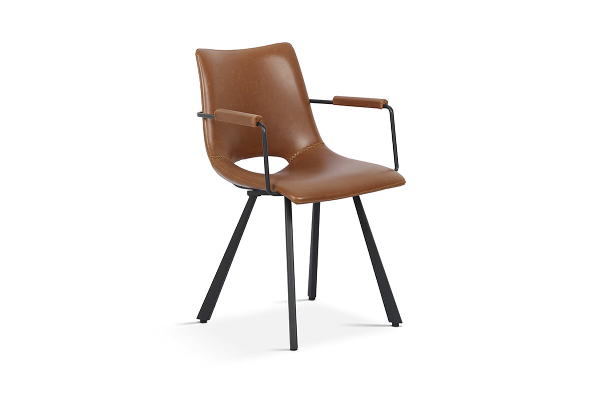 Stoel Tommy Cognac - Set van 2