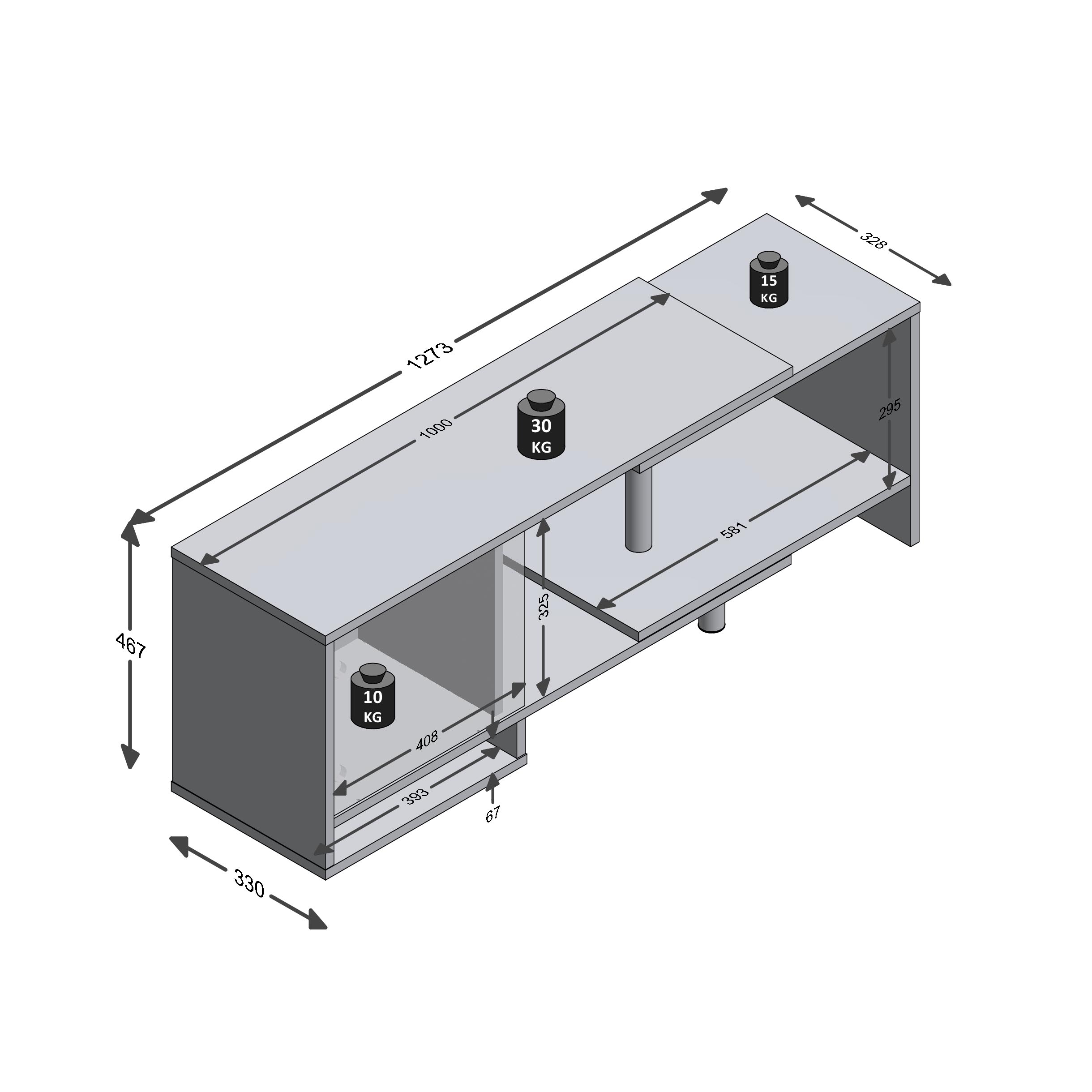 TV-meubel Bing 127cm