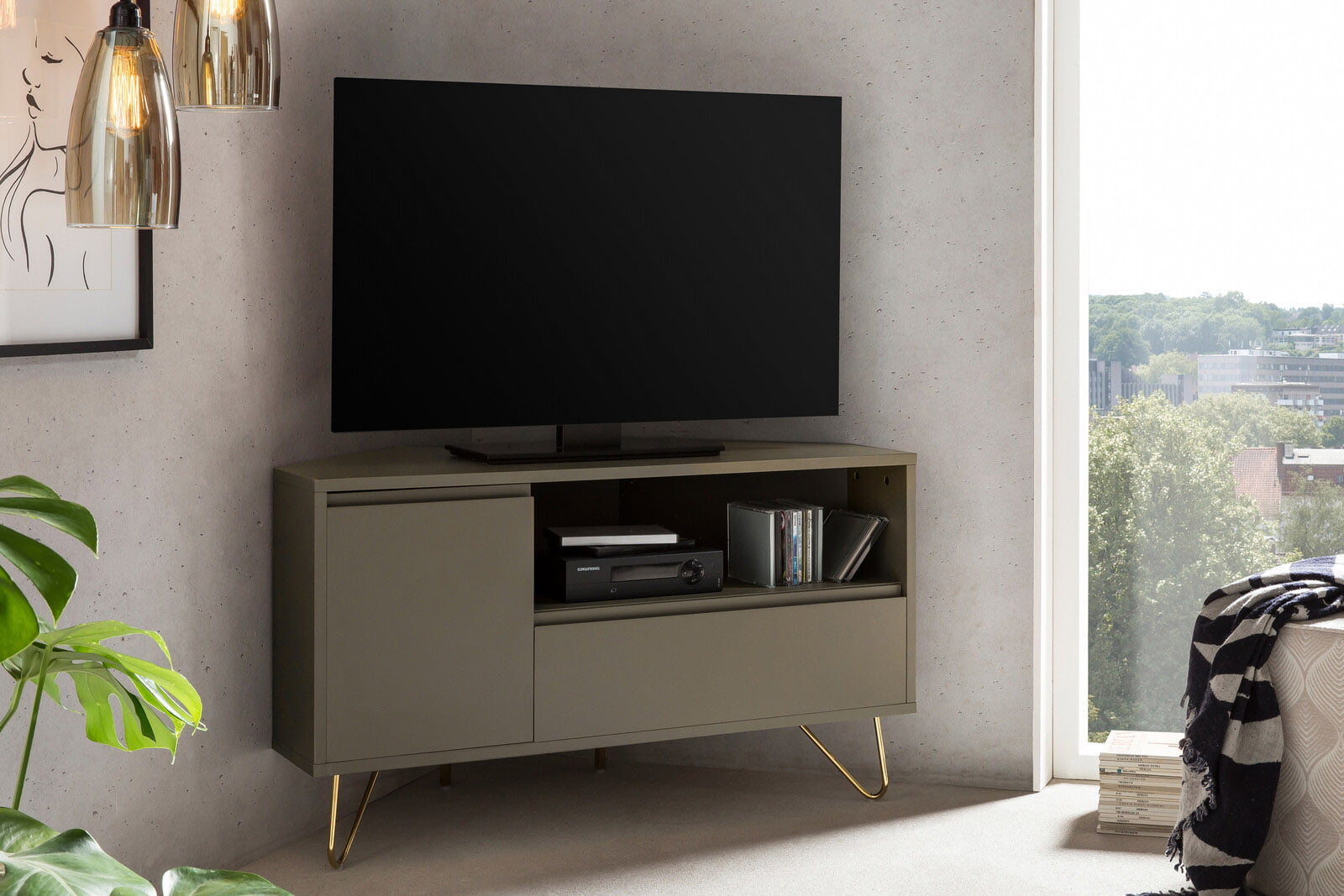 TV-meubel Lucy Grijs 100 cm