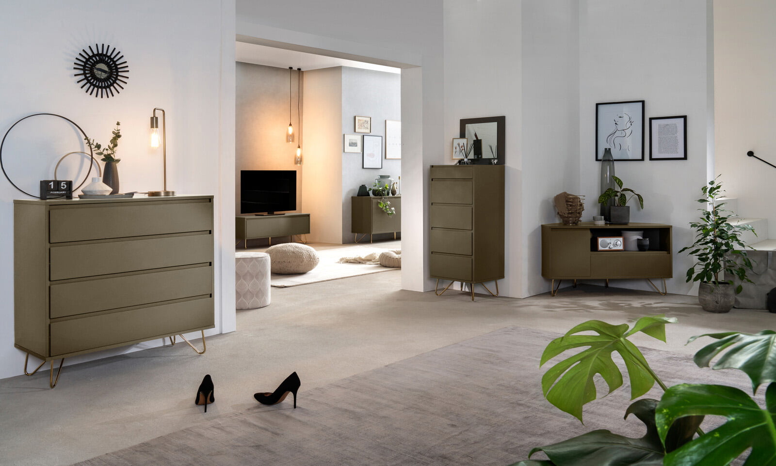 TV-meubel Lucy Grijs 100 cm