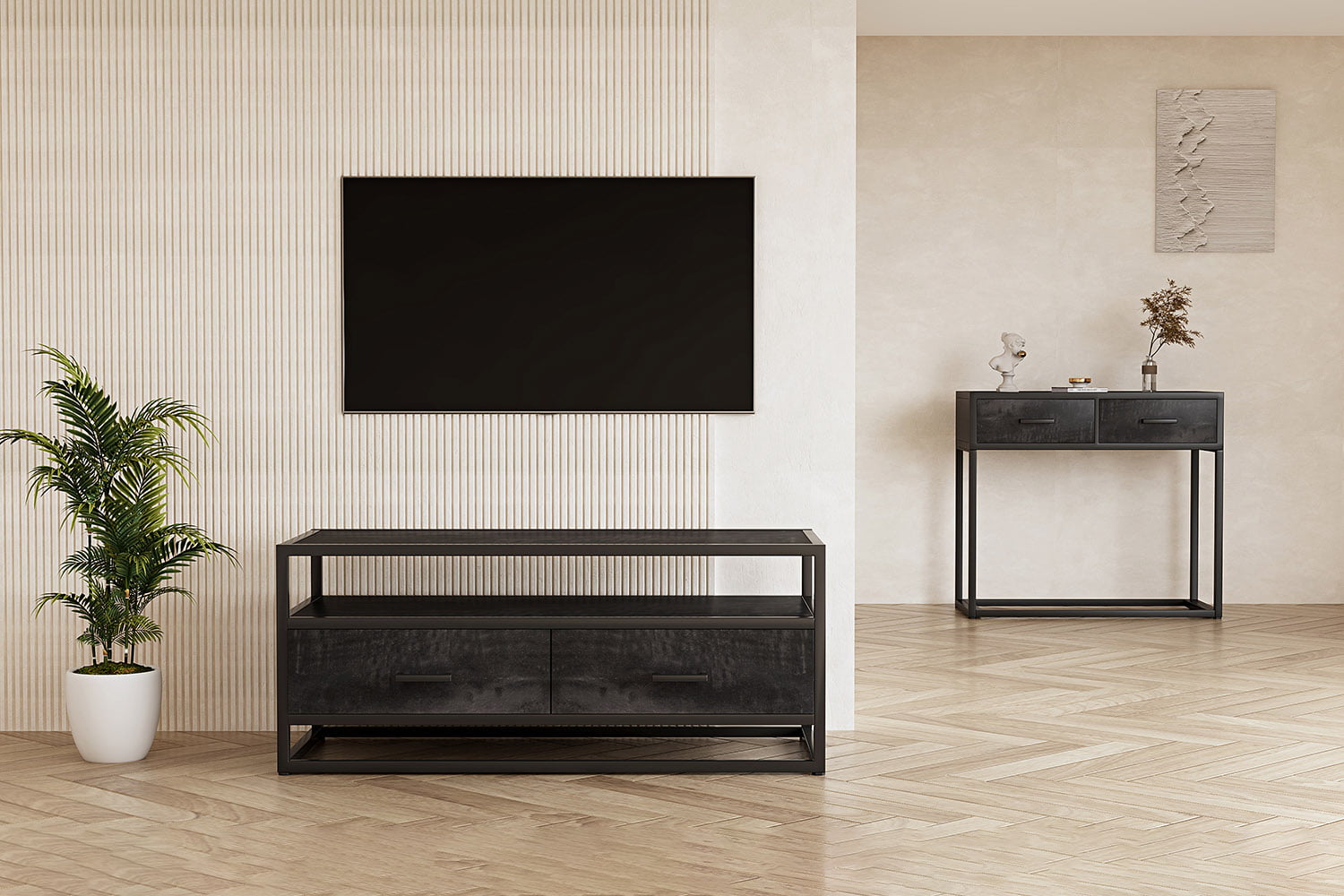 TV-meubel Otis Zwart 120 cm