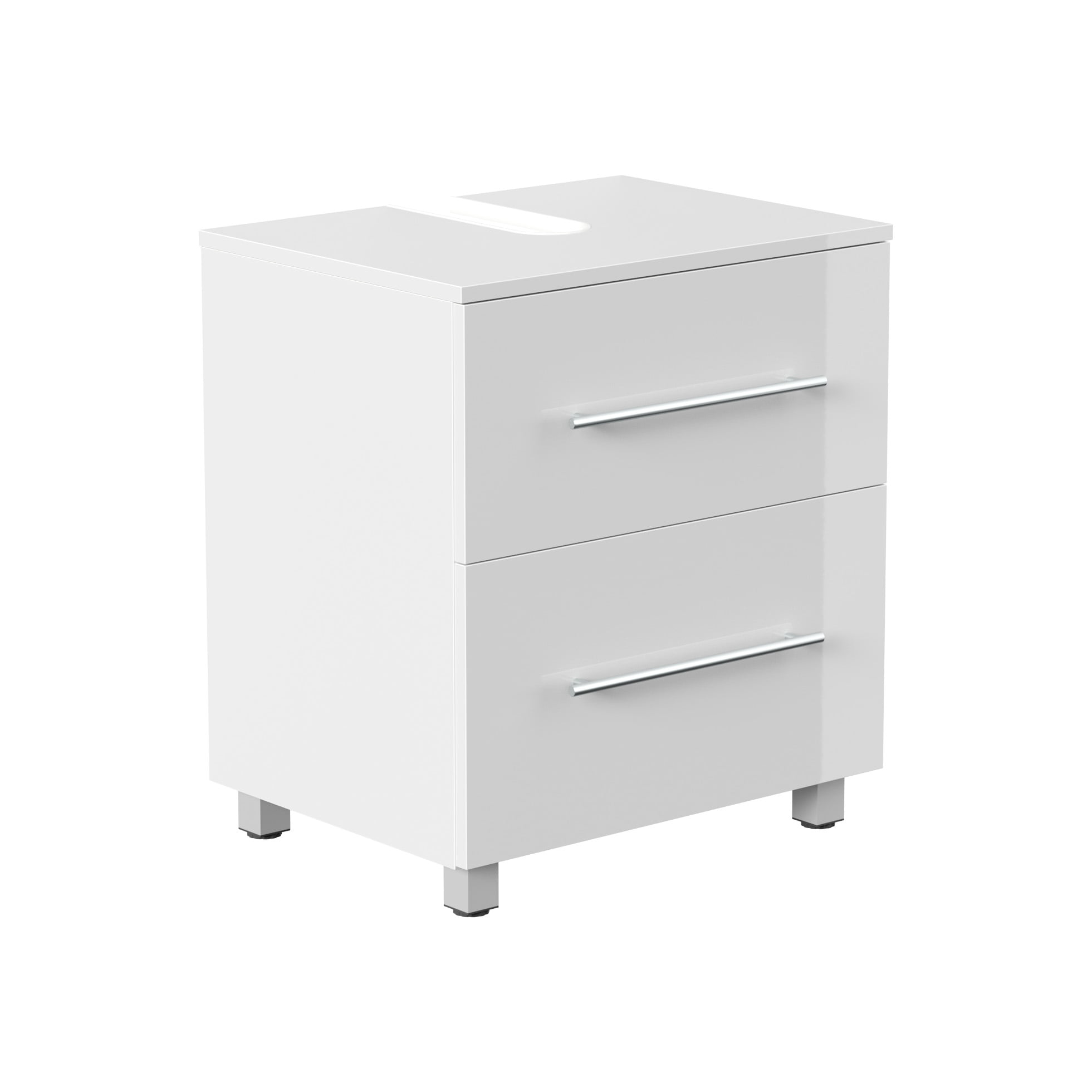 Wastafelkast Glasgow Wit Hoogglans 55 cm