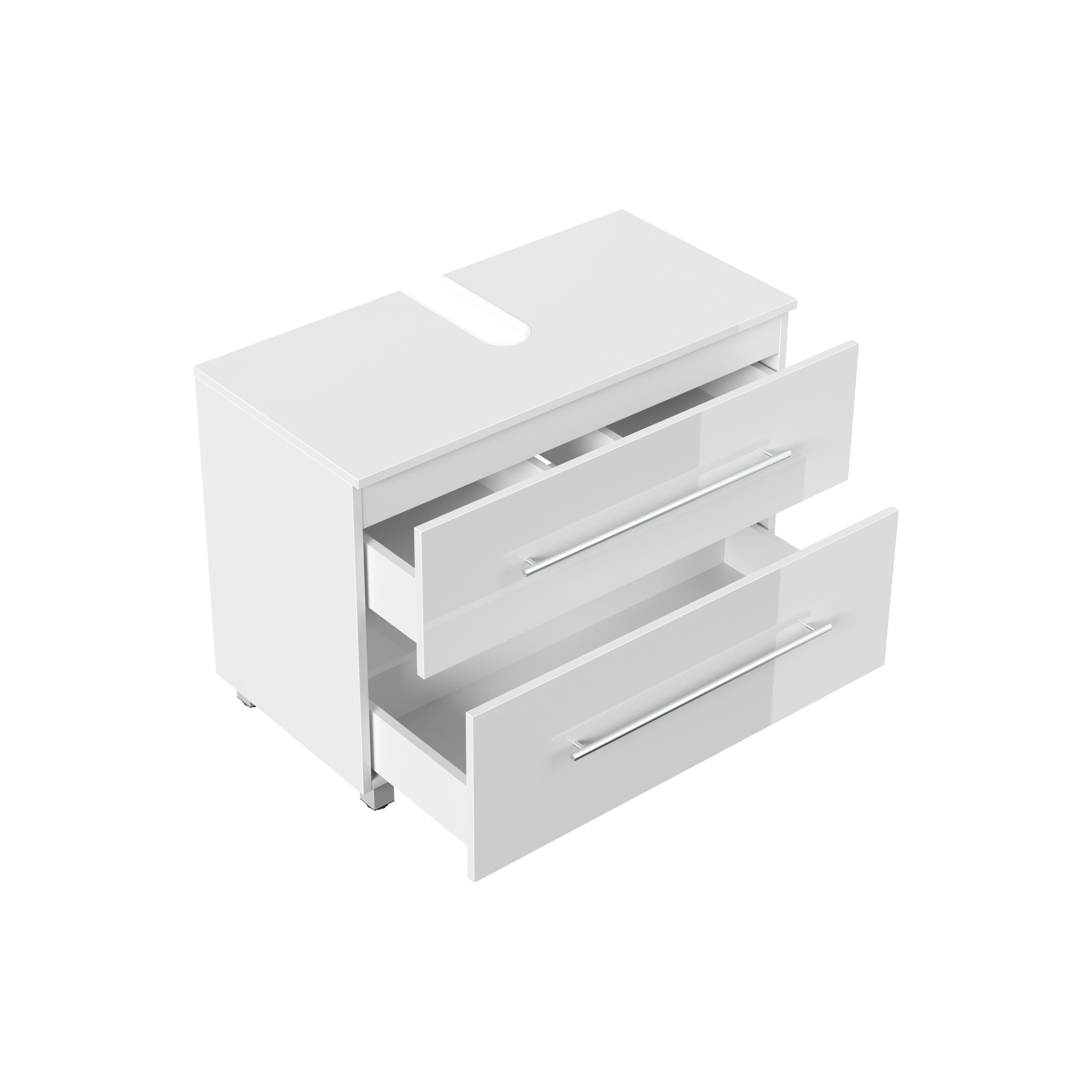 Wastafelkast Glasgow Wit Hoogglans 85 cm