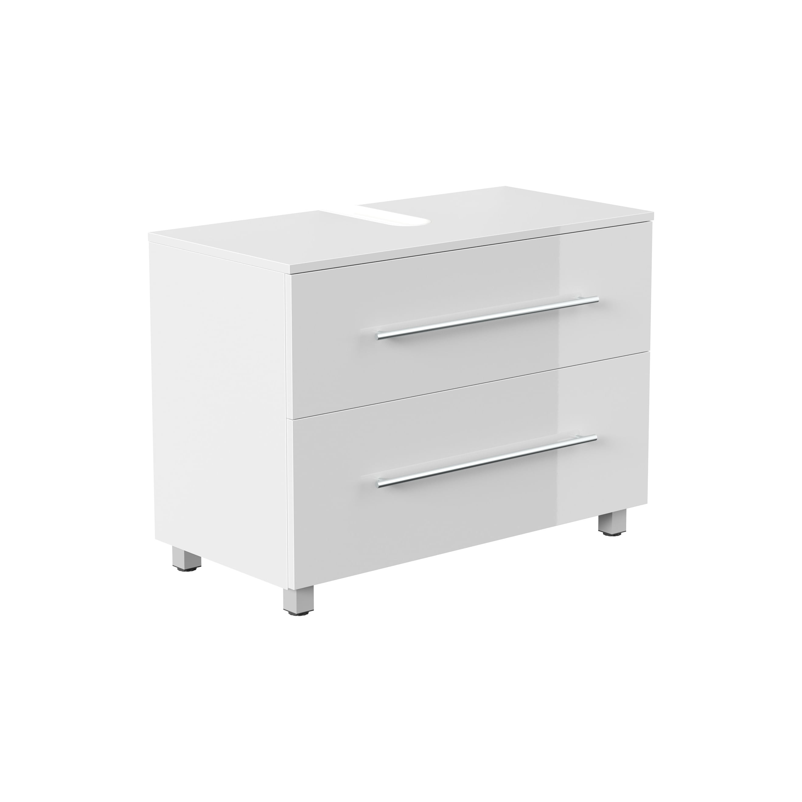 Wastafelkast Glasgow Wit Hoogglans 85 cm