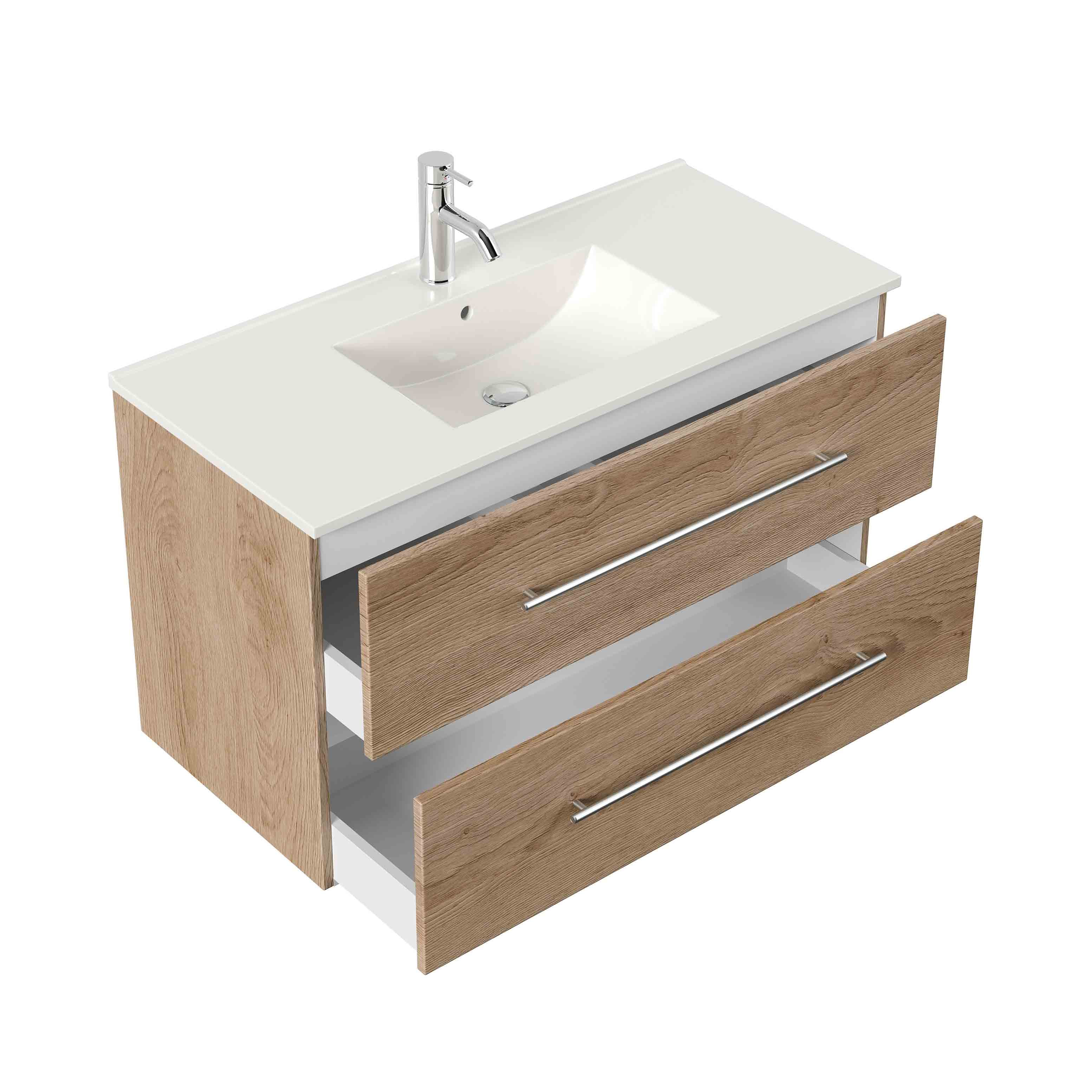 Wastafelkast Odin Eiken 100 cm