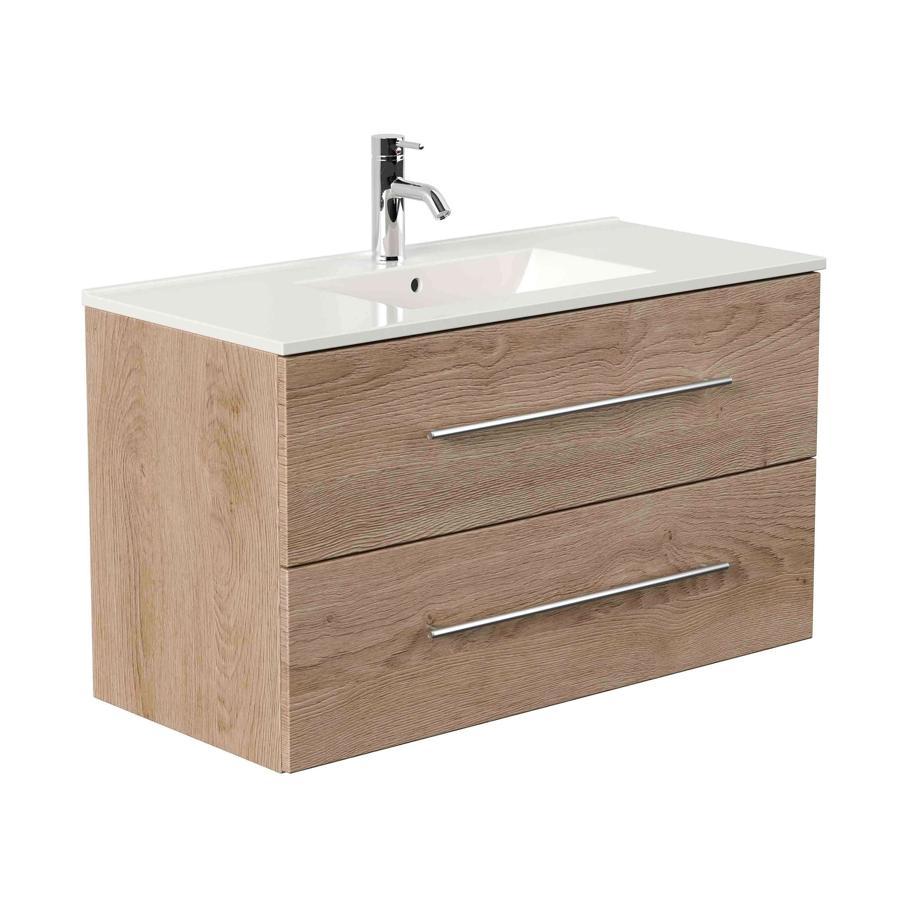 Wastafelkast Odin Eiken 100 cm